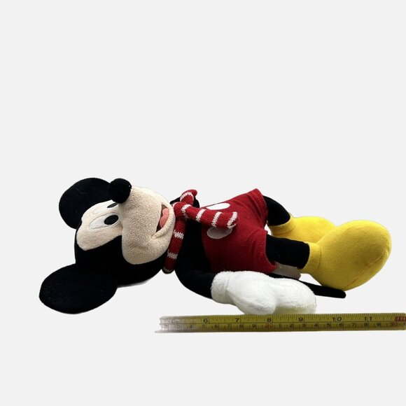 Disney Mickey Mouse 12" Classic Plush Stuffed Animal Red Shorts Scarf Toy - Picture 6 of 6